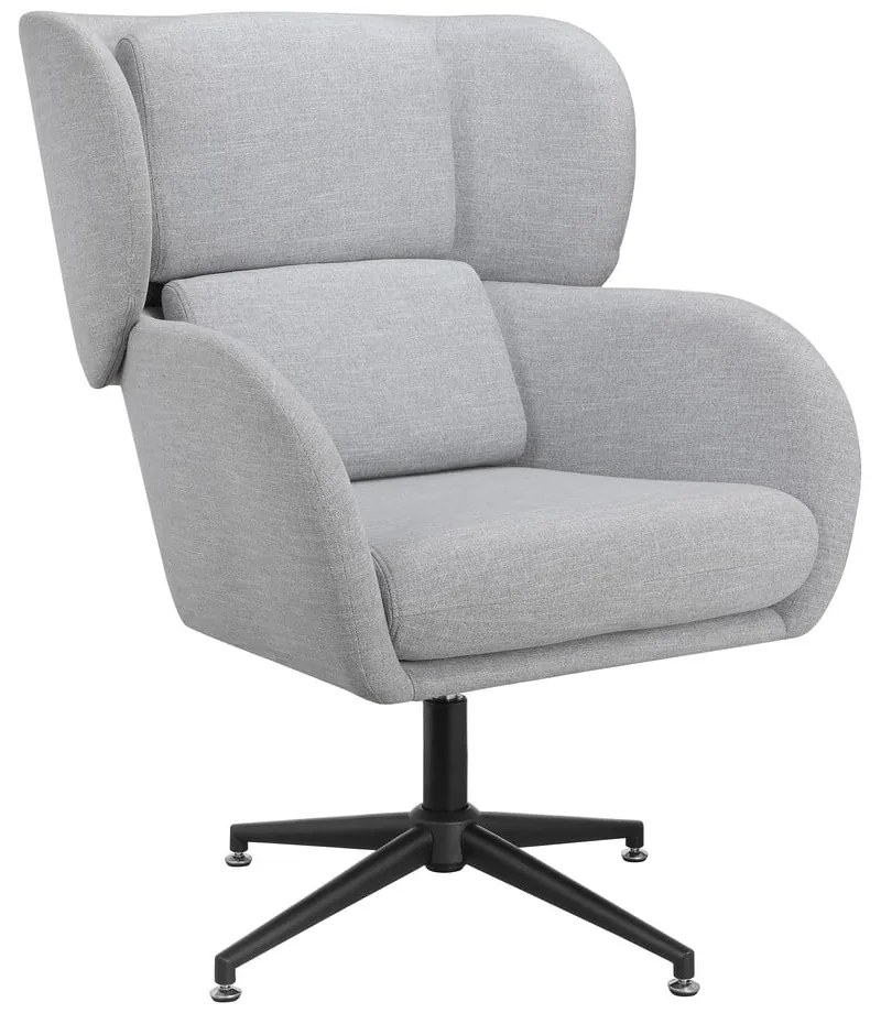 Poltrona in velluto grigio chiaro Vanessa - Støraa