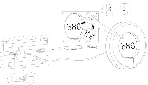 Eglo 98147 - Numero civico a LED MARCHESA LED/15W/230V IP44