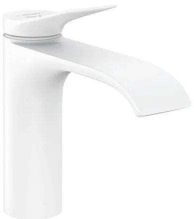 Rubinetto per lavabo a canna media getto a cascata d'acqua Vivenis bianco verniciato opaco HANSGROHE H 20.5 cm