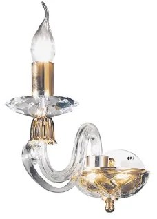 Applique 1306 in vetro soffiato lavorato a mano 12 cm a 1 luce