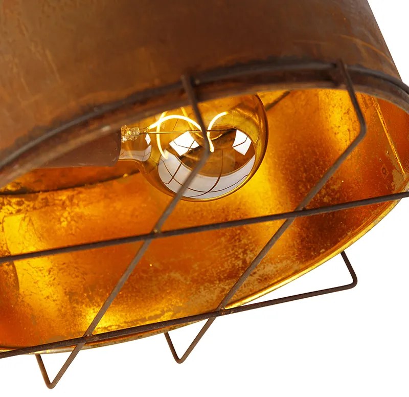 Plafoniera industriale ruggine marrone 35 cm - Barril