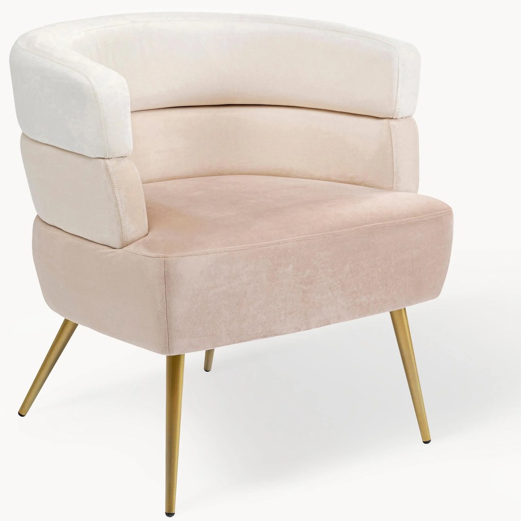 Poltrona in velluto di design retrò Sandwich