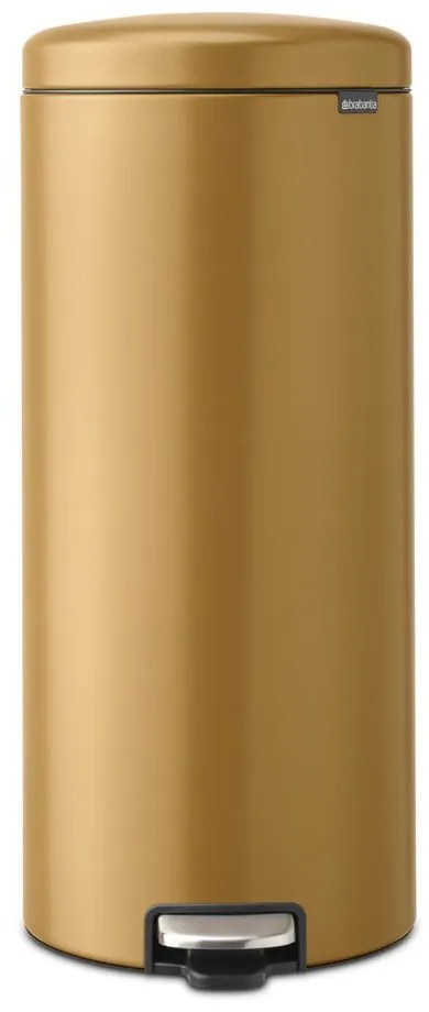 Cestino per la spazzatura dorato in acciaio con pedale 30 l NewIcon – Brabantia