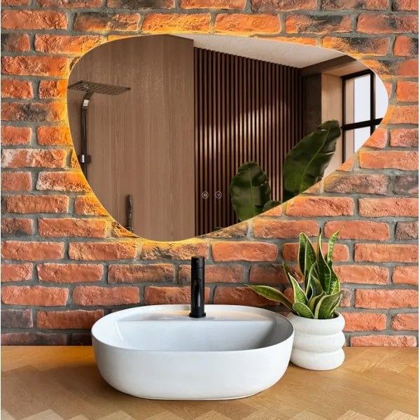 REA-U4620 - Lavabo da appoggio AURA 38,5x50,5 cm ceramica/bianco lucido