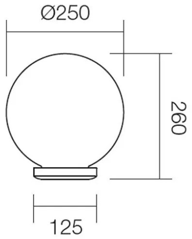 Redo 9771 - Paralume ricambio SFERA Ø 25 cm IP44 bianco