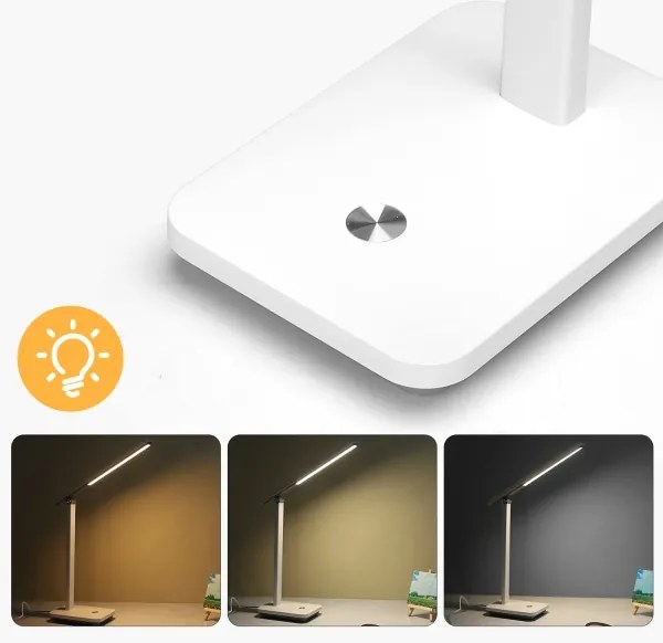 Aigostar - Lampada da tavolo LED dimmerabile LED/5W/5V 3000-6500K bianco/nero