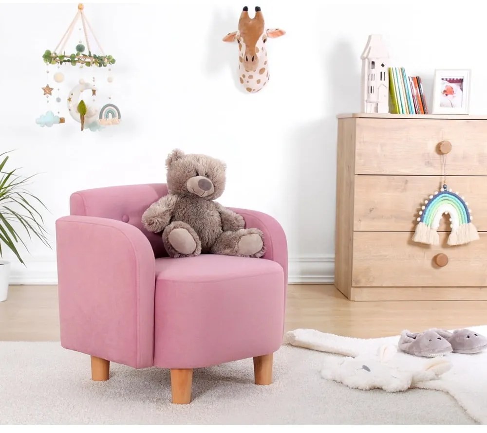 Poltrona rosa per bambini Volie - Artie