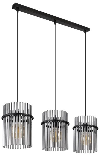Globo 15698-3H - Lampadario a sospensione con filo GORLEY 3xE27/60W/230V nero