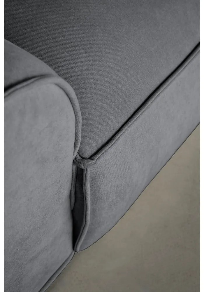 Chaise lounge componibile grigia (con penisola a sinistra) Flex Felix – Miuform