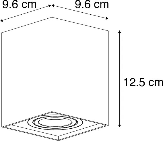 Faretto smart nero orientabile con WiFi GU10 - Quadro Up
