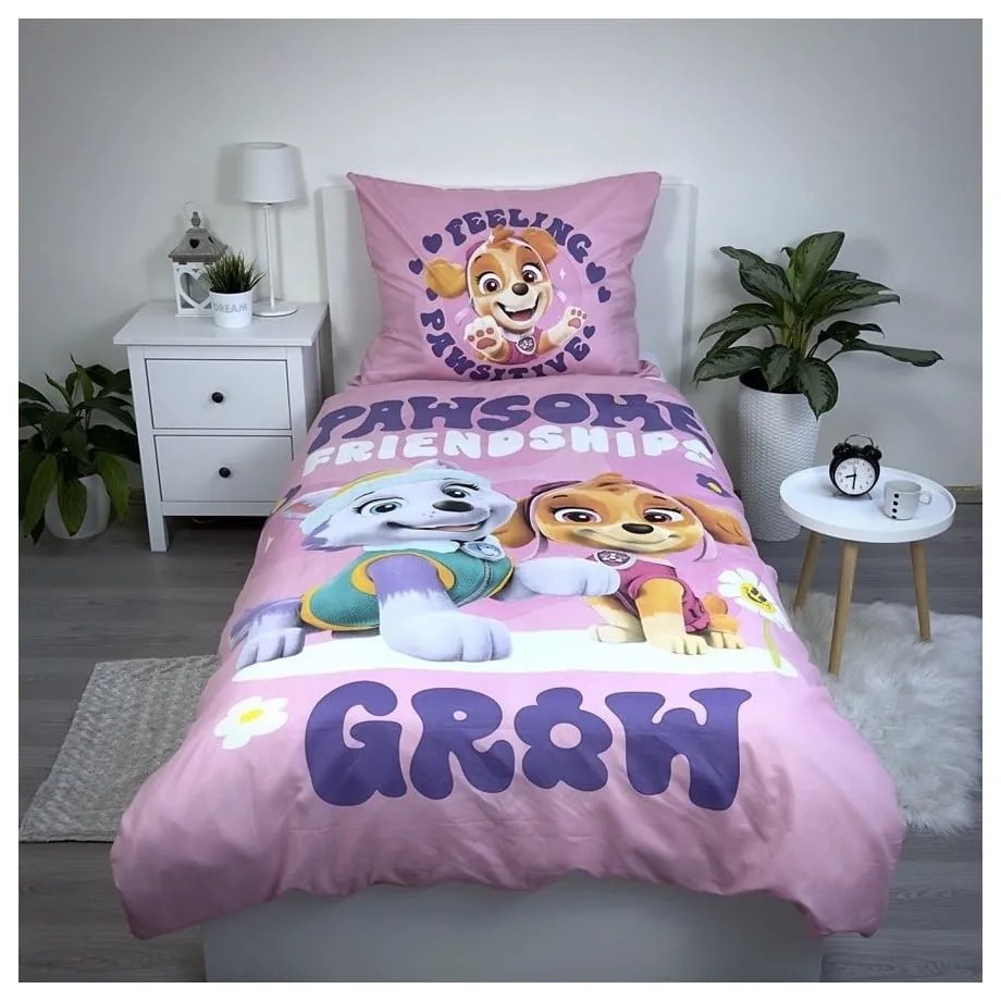 Biancheria da letto singola per bambini in microfibra 140x200 cm Paw Patrol - Jerry Fabrics