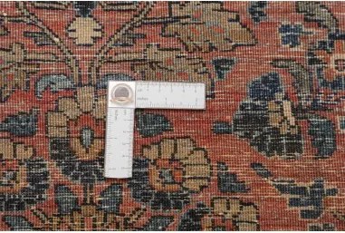 Antik Stilizzato Rosso Ruggine Blu Scuro Corsia 80x300 Cm