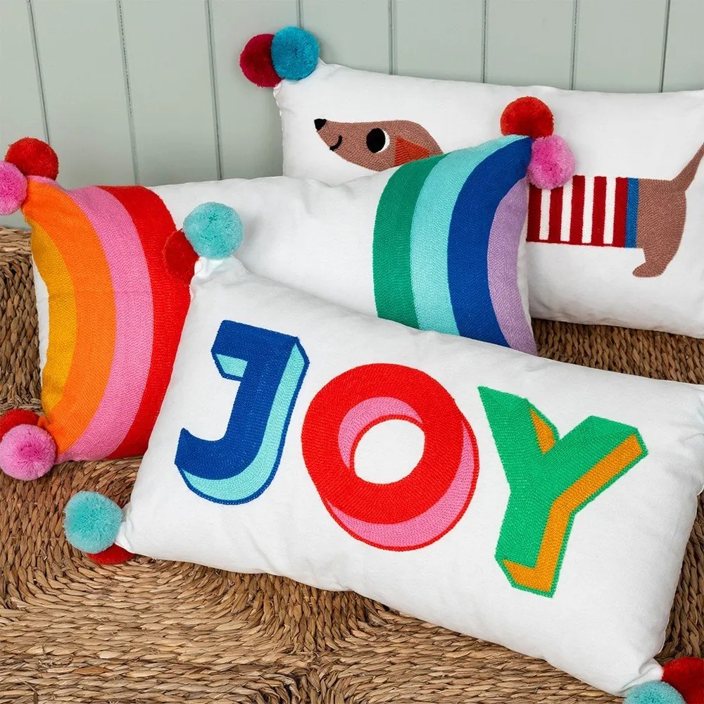 Cuscino per bambini in misto cotone 50x33 cm Rainbow – Rex London