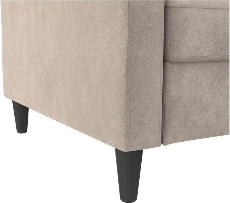 Divano beige in velluto 203 cm Hartford - Støraa