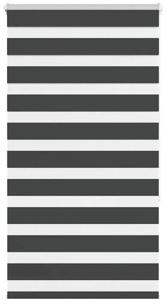 Tenda A Rullo Zebra Nero Larghezza Tessuto 85,9 Cm Poliestere /