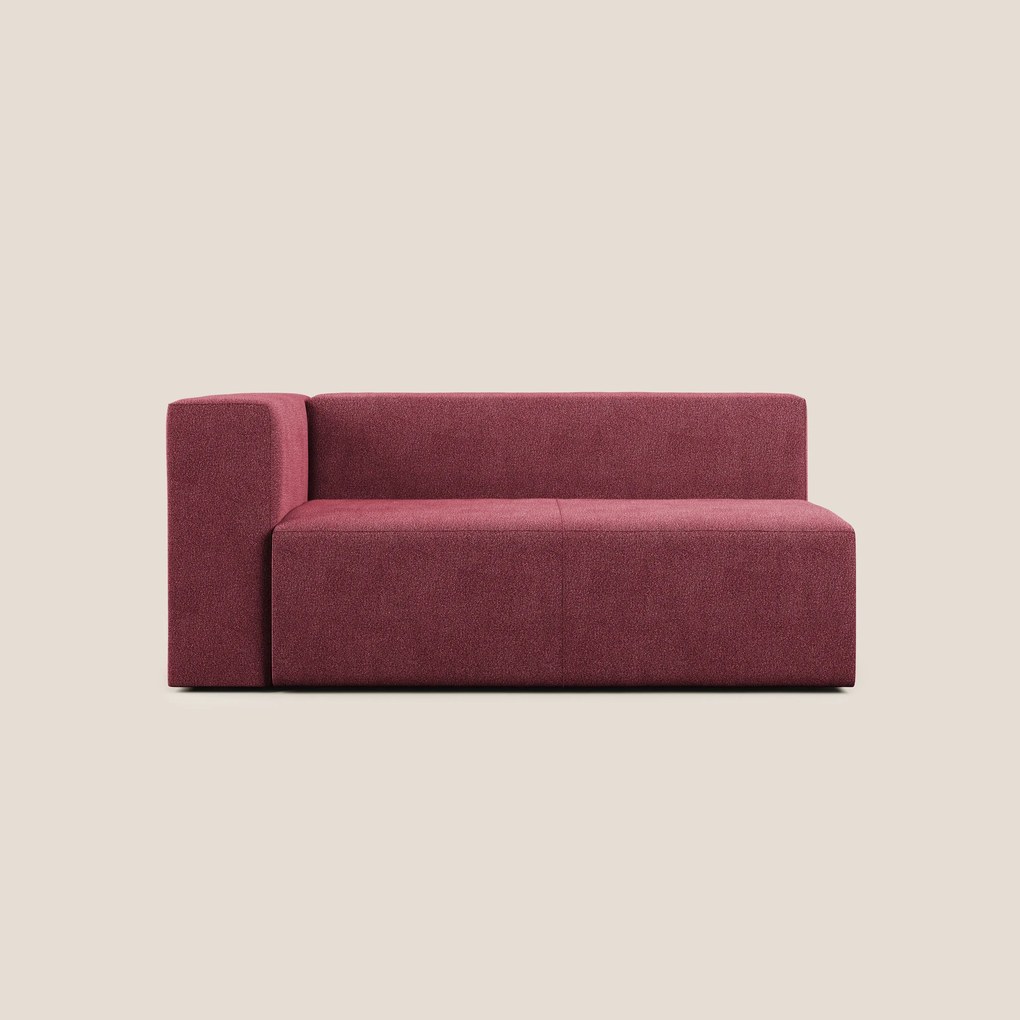 Nettuno modulo angolo/laterale maxi in morbido tessuto bouclè T07 rosso