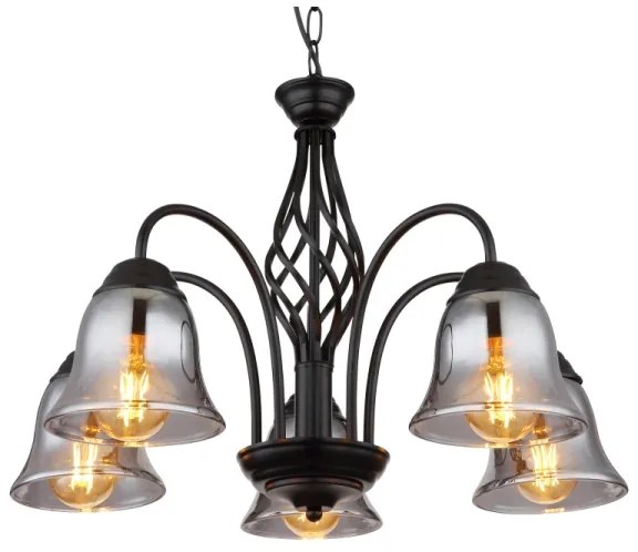 Globo 60298-5H - Lampadario a sospensione con catena GONNY 5xE27/60W/230V