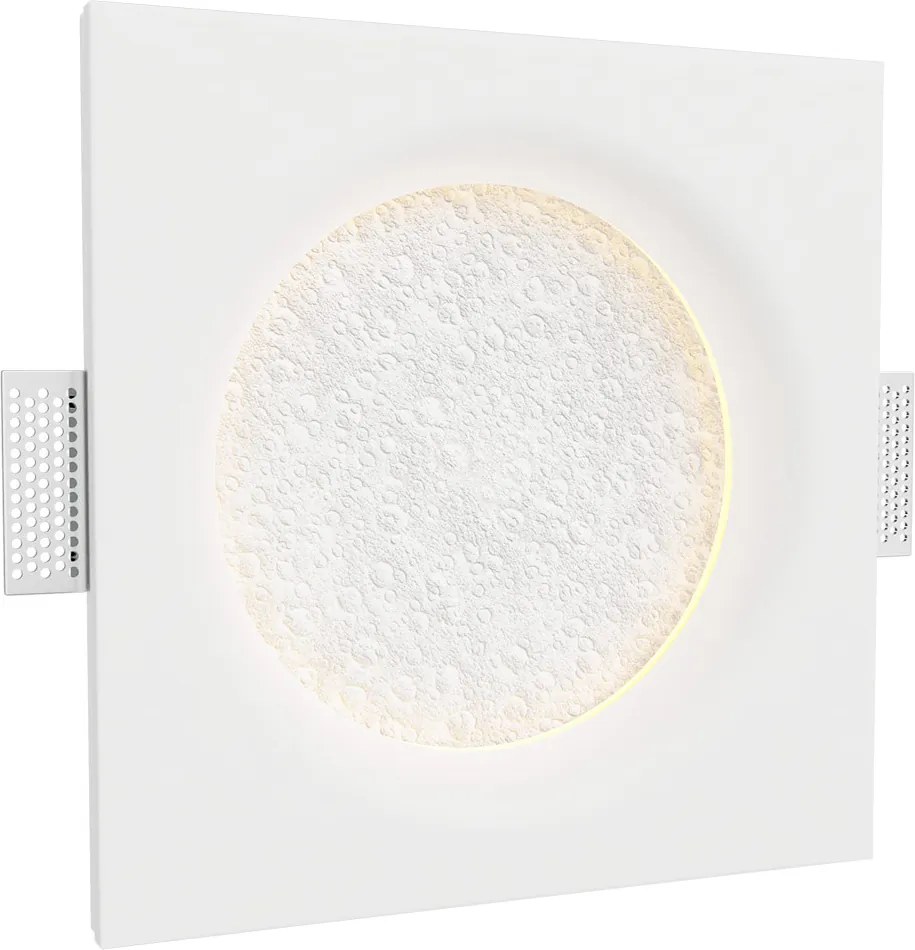 Lampada LED da incasso 85W Effetto Luna 30x30 cm in Gesso