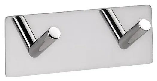 Appendiabiti 11,5x4,5 cm in acciaio inox/argento