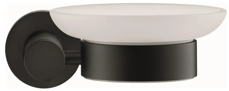Duravit 99184600 - Portasapone da parete D-CODE destro, nero opaco