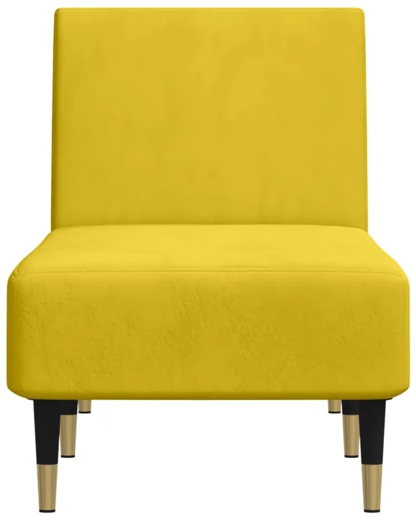 Chaise longue in velluto giallo