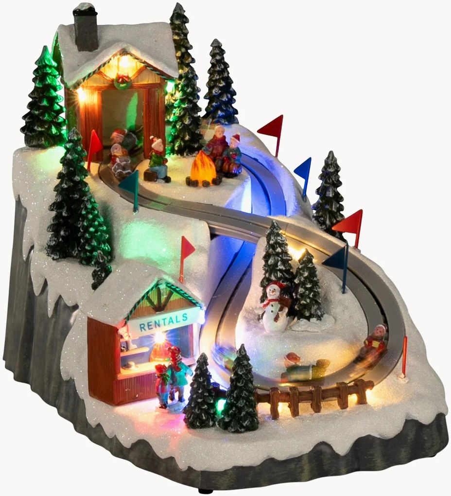 Decorazione natalizia a LED con funzione timer Toboggan Run