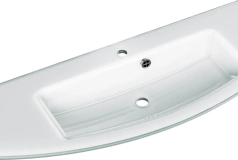 Cassca L 141 cm in vetro bianco