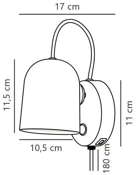 DFTP by Nordlux - Lampada da parete ANGLE 1xGU10/25W/230V bianco