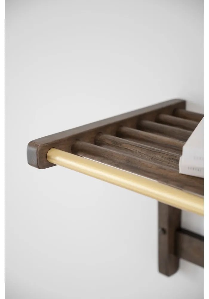 Appendiabiti da parete in rovere marrone scuro Inverness - Rowico