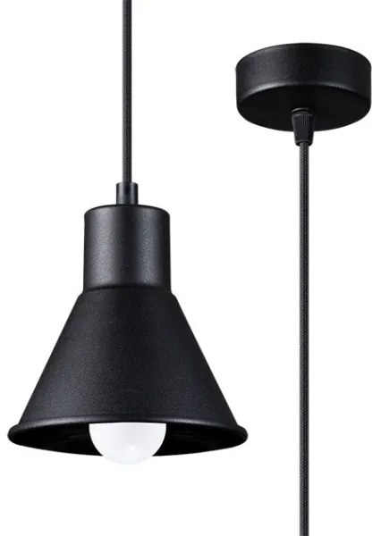Sollux SL.0985 - Lampadario su filo TALEJA 1xE27/60W/230V nero