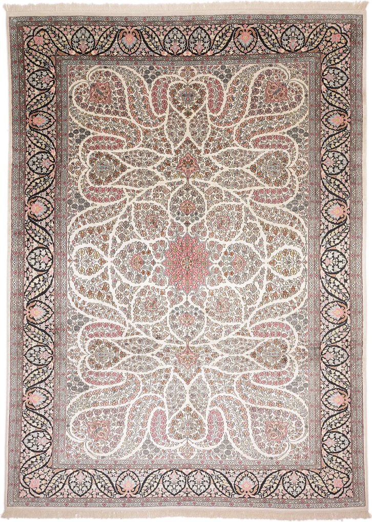 Cashmere Silk Tappeto 340 x 250 (Indian) Annodato A Mano