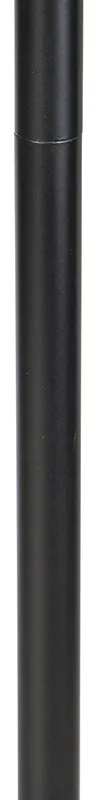 Lampada da terra moderna nera con paralume nero 45 cm - Simplo