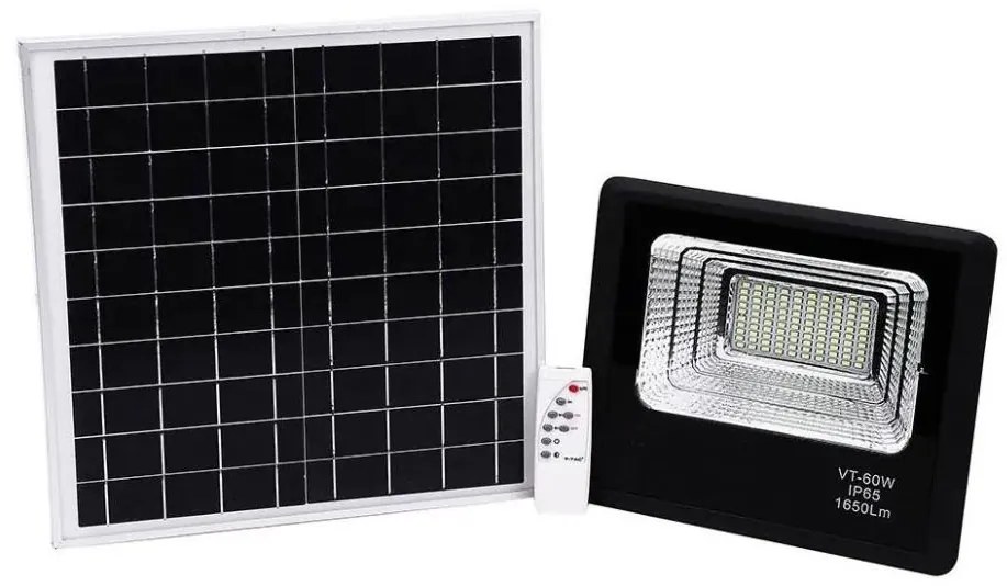LED Faro solare dimmerabile LED/20W/6,4V 4000K IP65 + telecomando