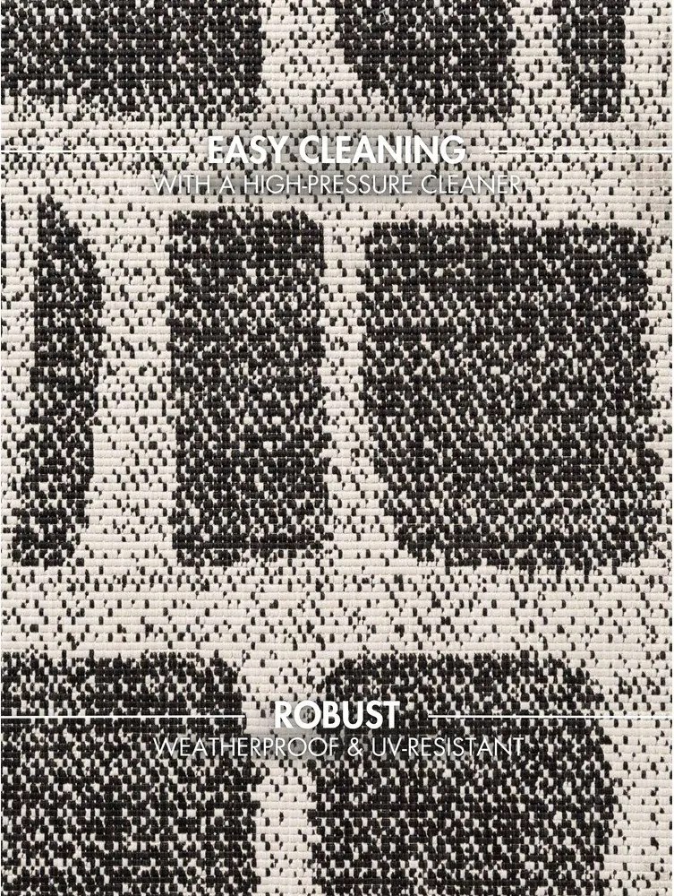 Tappeto da interno/esterno nero/color crema 160x230 cm Haringey Ruskin – Ted Baker