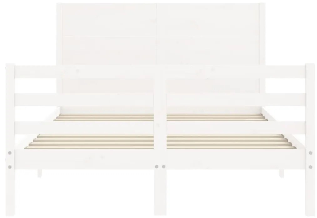 Giroletto con Testiera Bianco Small Double Legno Massello