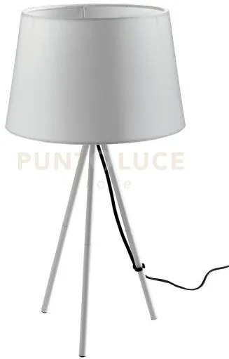 Lume marilyn con paralume in tessuto bianco 1 luce attacco e27 30x5...