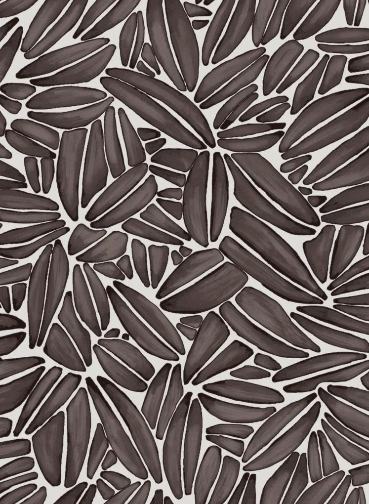 Élitis Carta da parati Succulente - Braun/ Grau
