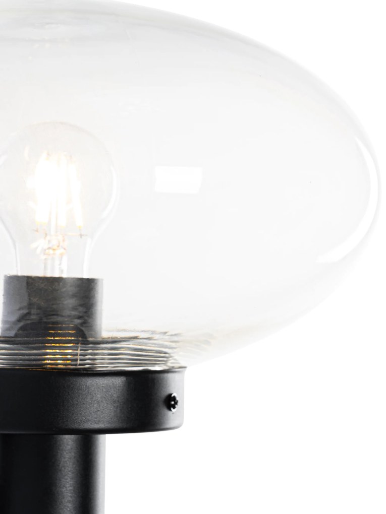 Lampada da parete per esterni moderna nera - Elly