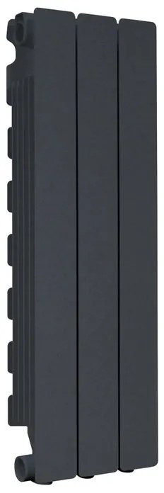 Radiatore acqua calda PRODIGE MODERN in alluminio, 3 elementi, interasse 700 mm, ardesia/slate-grey
