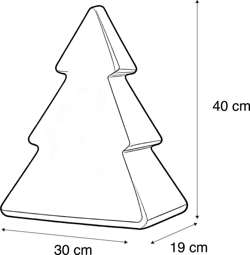 Lampada da terra natalizia bianca 40 cm con LED solare e ricaricabile RGBW - Pinus