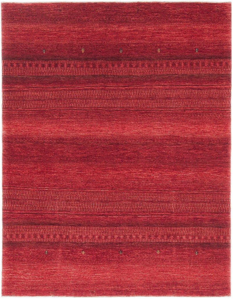 Loribaft Tappeto 200x150 Rosso (Iran) Annodato A Mano