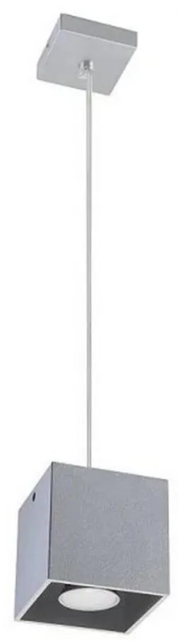 Lampadario a sospensione con filo QUAD 1 1xGU10/40W/230V grigio