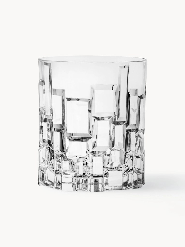 Set di 6 bicchieri in cristallo con motivo in rilievo Etna