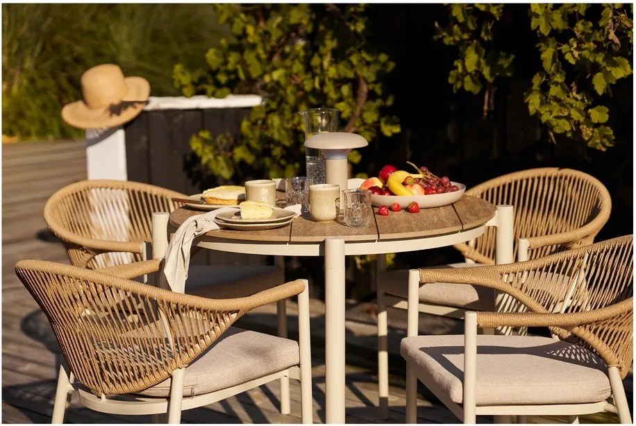 Tavolo da pranzo da giardino rotondo in metallo ø 90 cm Abela – House Nordic