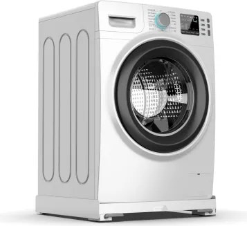 Meliconi 656146 - Base antivibrazioni per lavatrice con ruote estraibili, 61 cm, bianca