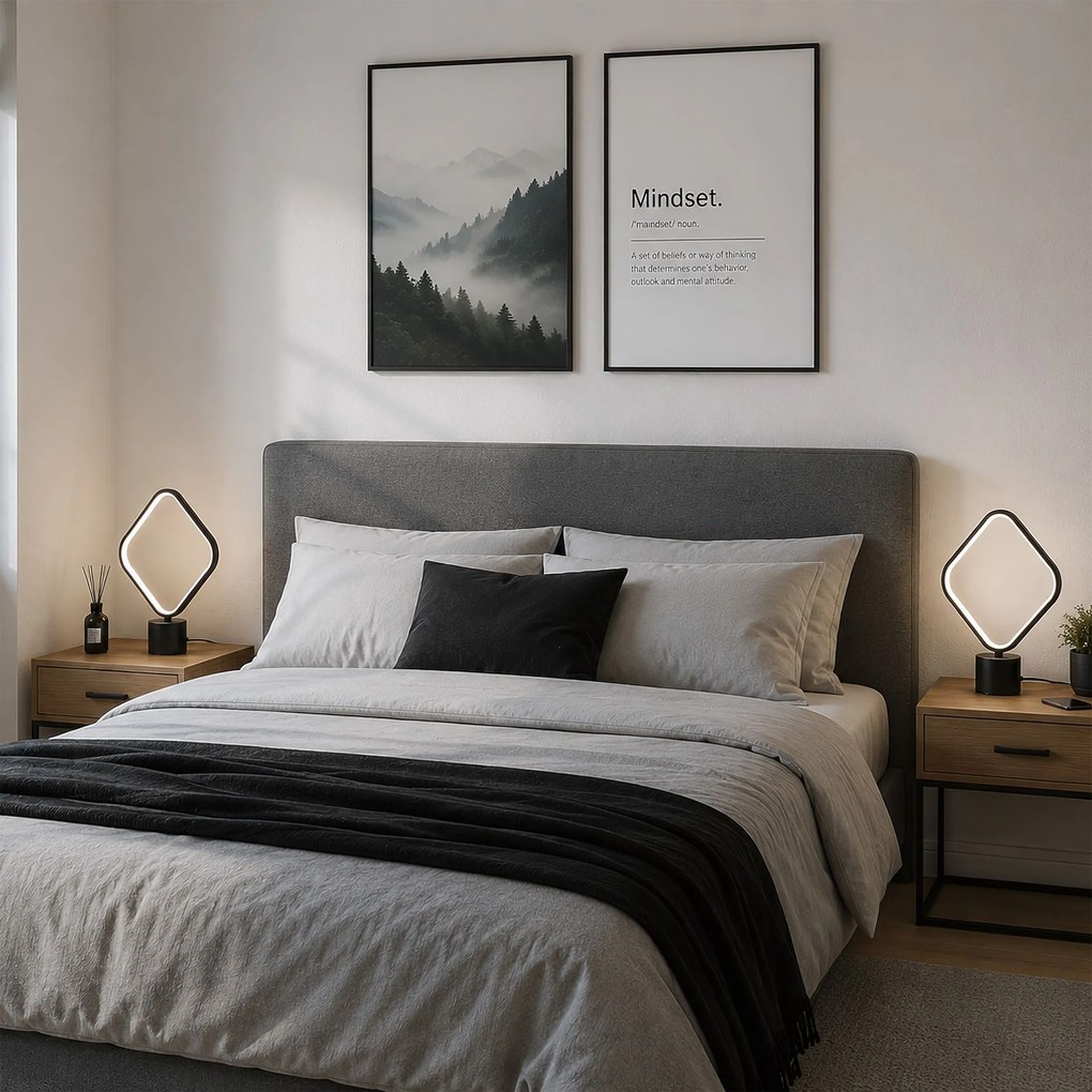 Lampada da comodino a LED LHJ124-T Nera