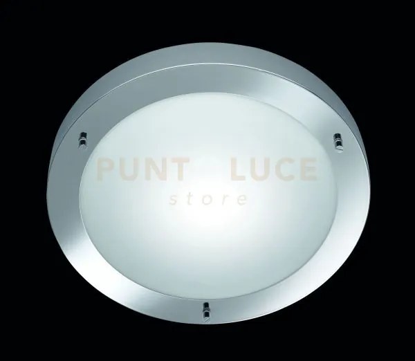 Condus plafoniera da bagno tonda cromo + vetro d.32cm attacco e27 1...