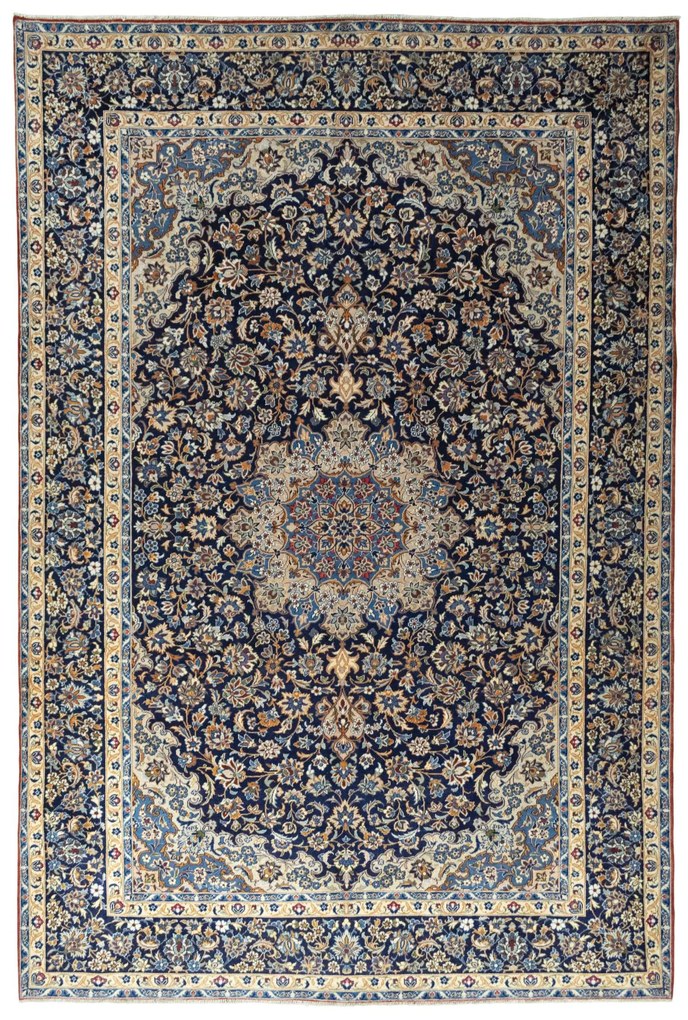 Najafabad Tappeto 290 x 430 Blu (Iran) Annodato A Mano