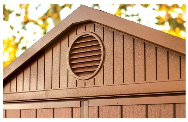 Casetta Da Giardino In Resina 190x183x221H Cm Darwin 6x6 Marrone Keter