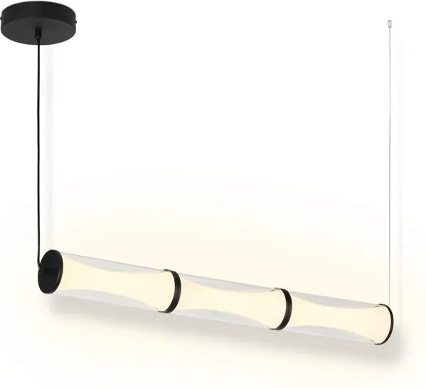 Lampadario LED Squeeze nero 3780 lumen, OSRAM